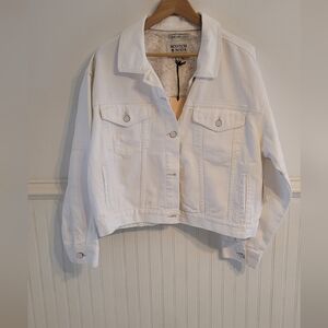 Scotch & Soda Amsterdam Women's New With Tags White Denim Jacket Size XL